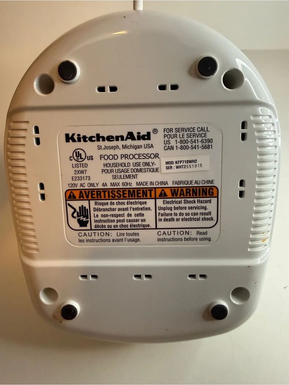 KitchenAid Cream & Clear Mini Food Processor with Stainless Disc